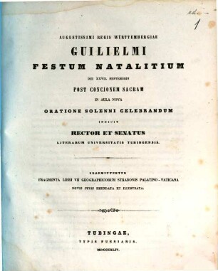Fragmenta libri VII Geographicorum Strabonis Palatino-Vaticana