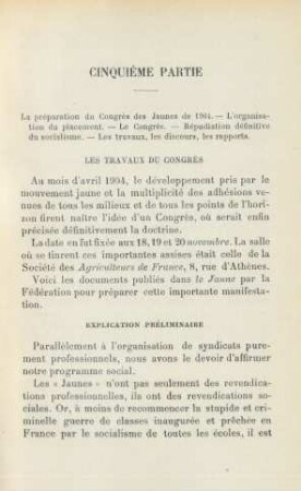 Cinquième Partie
