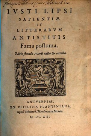 Iusti Lipsii ... fama postuma ...