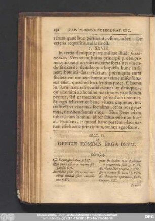 Sect. II. de Officiis Hominis Erga Deum.