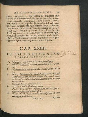 Cap. XXIIII. De Pactis Et Contractibus Principium.