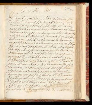 Le 17 Dec. 1685.