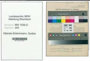Entnazifizierung Gustav Oberste-Schemmann , geb. 14.06.1907 (Baecker)