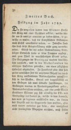 Feldzug im Jahr 1792.