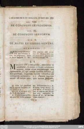 Tit. VIII. De Coniugio Leprosorum.