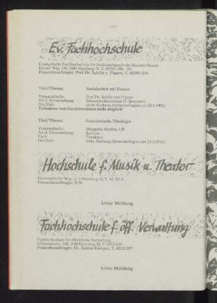 Fachhochschule f. öff. Verwaltung
