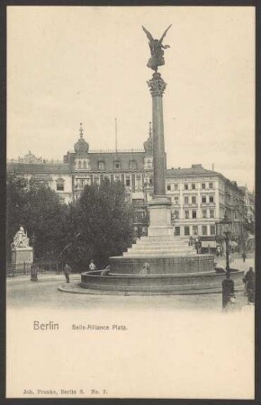 Ansichtskarte Belle-Alliance Platz mit Friedenssäule [1/2]