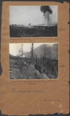 Vordringen deutscher Truppen auf die ersten ital. Stellungen bei San Daniele im Isonzotale