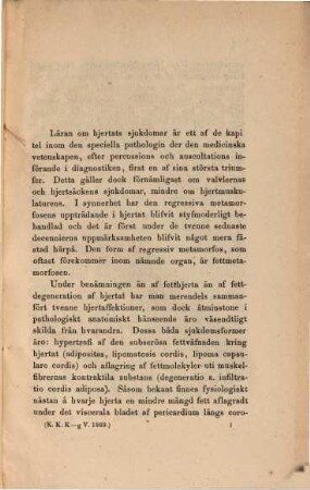Fettdegeneration af hjertat : Akad. afhandl.