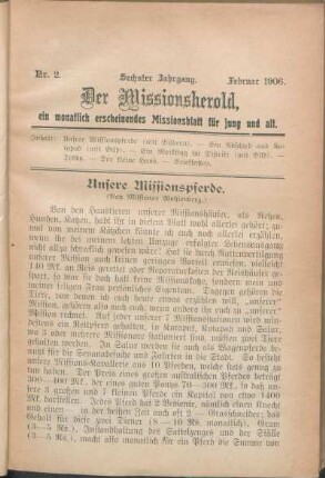 Nr. 2. Sechster Jahrgang. Februar 1906.
