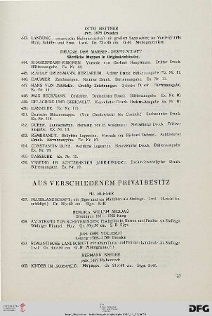 Aus verschiedenem Privatbesitz (Nr. 457-486)