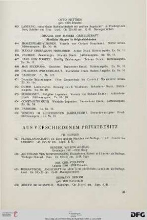 Aus verschiedenem Privatbesitz (Nr. 457-486)