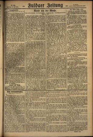 Zweite Ausgabe vom Sonntag, den 10. Juli 1927.