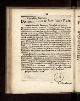 Adjunctum Num. 22.