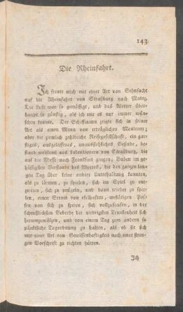 Die Rheinfahrt.