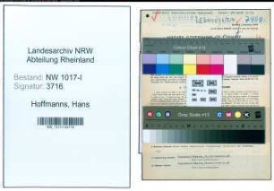 Entnazifizierung Hans Hoffmanns , geb. 12.12.1909 (Fabrikbesitzer)