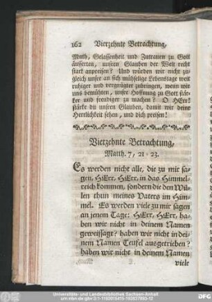 Vierzehnte Betrachtung, Matth. 7, 21-23.