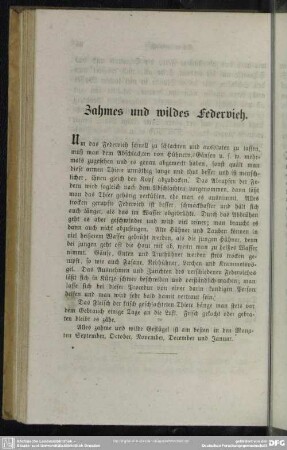 Zahmes und wildes Federvieh