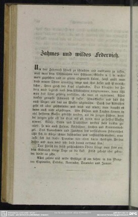 Zahmes und wildes Federvieh