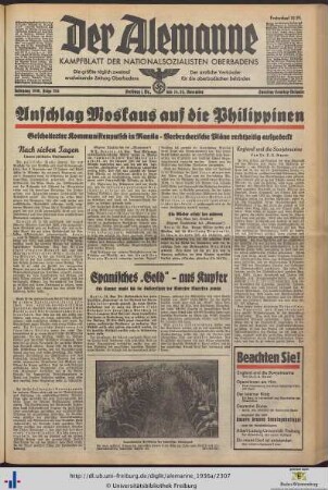 14./15.11.1936 (Samstag/Sonntag-Ausgabe)
