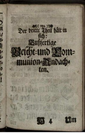 3. Theil: Beicht- und Communion-Andachten