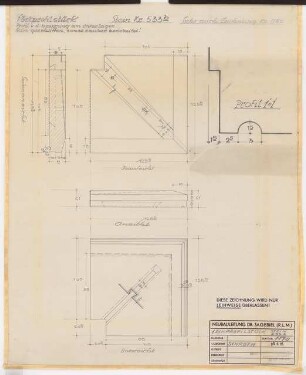 Reichsluftfahrtministerium, Berlin: Hauptgesims Q2L (Werkstein): Details 1:10