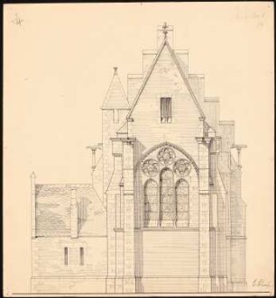 Kirche, Schwalbach: Ansicht der Ostseite mit der Apsis