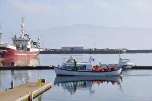 Schiffe im Hafen von Reykjavik : Schiffe, aufgenommen im Alten Hafen der isländischen Hauptstadt Reykjavik, aufgenommen am 29. Mai 2012