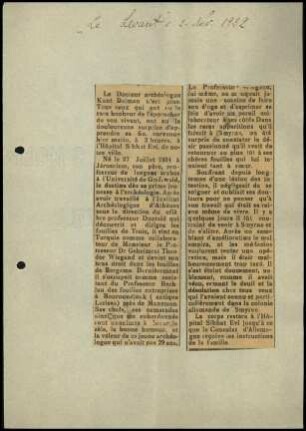 Anlage IV. Zeitungsausschnitt