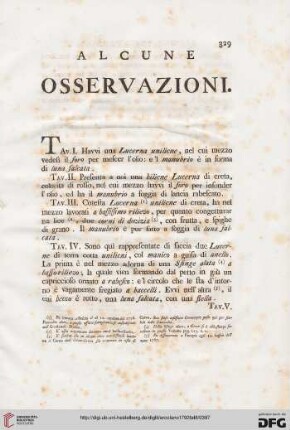 Alcune osservazioni