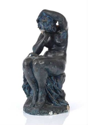 Sitzende, (Bei der Toilette / Frau mit Spiegel)