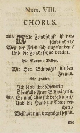 Num. VIII. Chorus