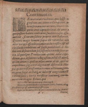 Continuatio.