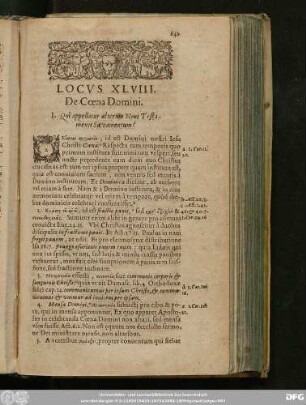 Locus XLVIII. De Coena Domini.