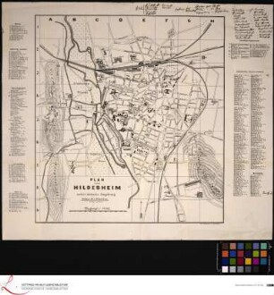 Plan von Hildesheim nebst nächster Umgebung