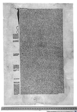 Bulla "Sacrosanctam matrem ecclesiam". Rom, "1484" [vielm.: 1485] 01.06.