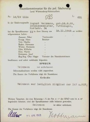 Weinmann, August