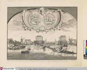 [Les deux Forts construits en 1650 à l'embouchure de l'Amstel, à la suite de l'entreprise tentée par Guillaume II contre la ville d'Amsterdam; Die beiden Forts an der Mündung der Amstel damals erbaut]