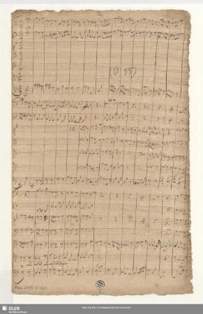 Partitur [Schreiber: Opitz, J. S.; untextiert, unvollst.]