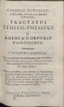 Chreia Philosophica. Tractatus ethico-physicus
