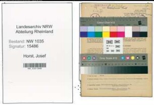 Entnazifizierung Josef Horst , geb. 08.04.1905 (Baecker)