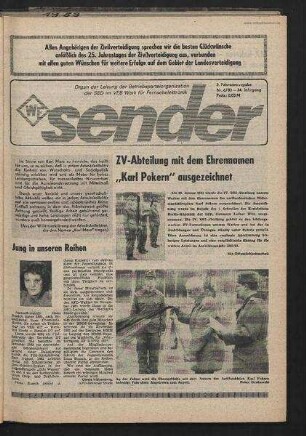 Betriebszeitung 'WF-Sender', Nr.6/1983 (2. Februarausgabe 1983)