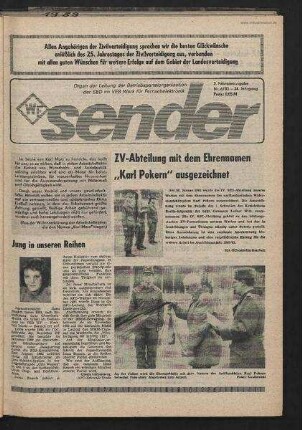 Betriebszeitung 'WF-Sender', Nr.6/1983 (2. Februarausgabe 1983)