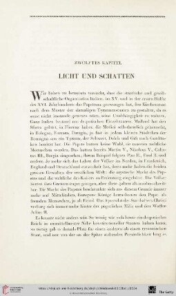 Zwölftes Kapitel: Licht und Schatten