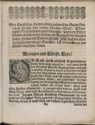 Beneigter und Christl. Leser!