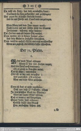 Der 72. Psalm