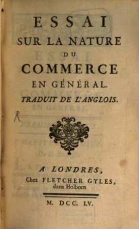 Essai sur la Nature du Commerce