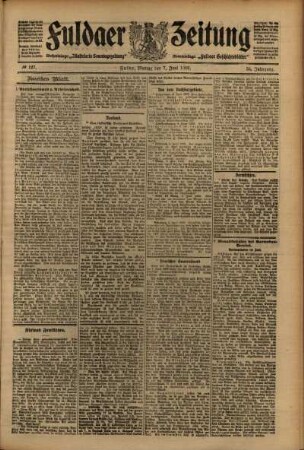 Zweite Ausgabe vom Montag, den 07. Juni 1909.