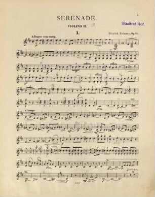Serenade für Streichorchester und Flöte oder Solo-Sextett : op. 65