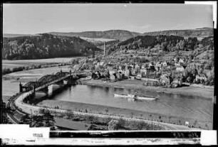 Carolabrücke bei Bad Schandau mit Ochelwände